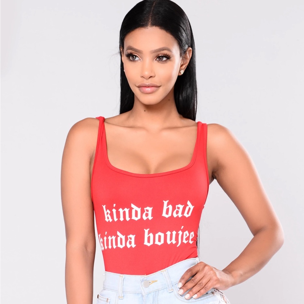 Fashion Nova Kinda Bad Kinda Boujee Bodysuit